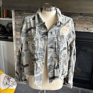 POL Gray and Tan Utility Jackets